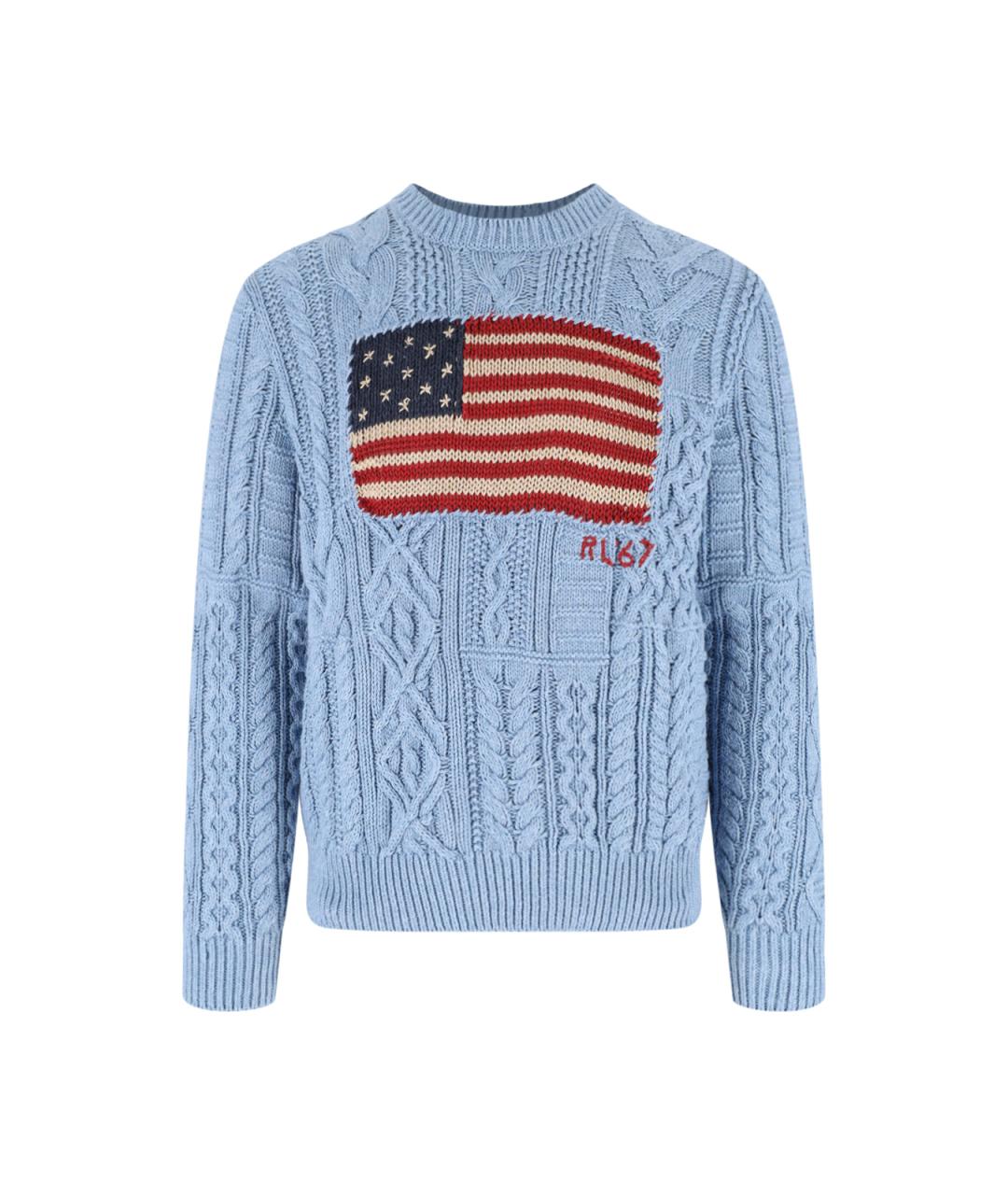 POLO RALPH LAUREN Синий хлопковый джемпер / свитер, фото 1