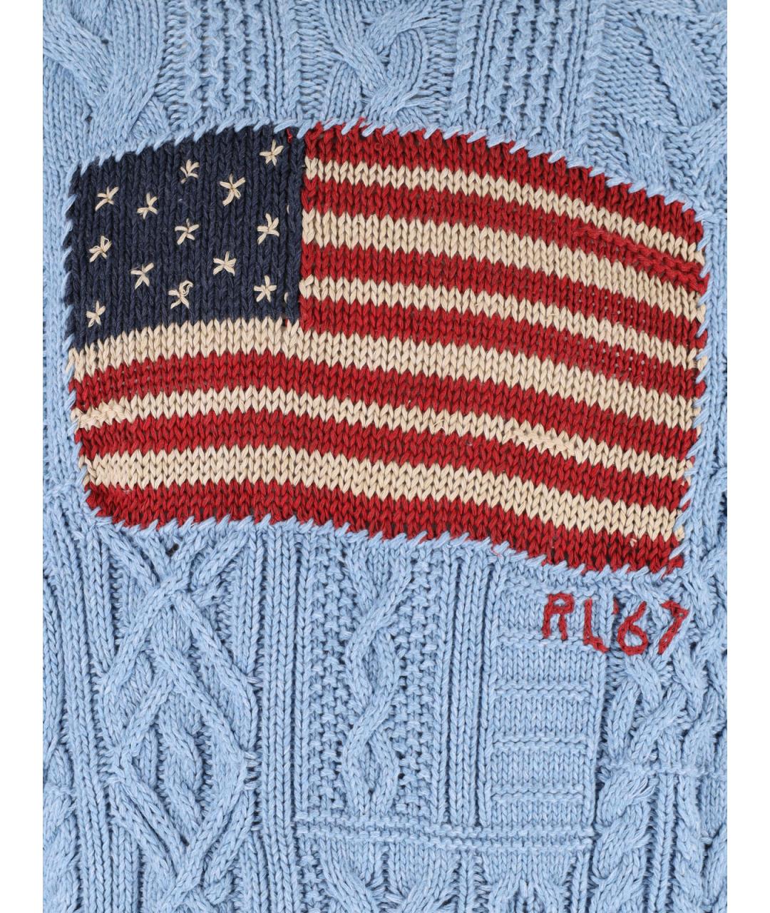 POLO RALPH LAUREN Синий хлопковый джемпер / свитер, фото 3