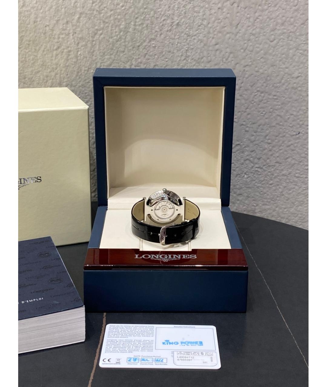 LONGINES Белые металлические часы, фото 4