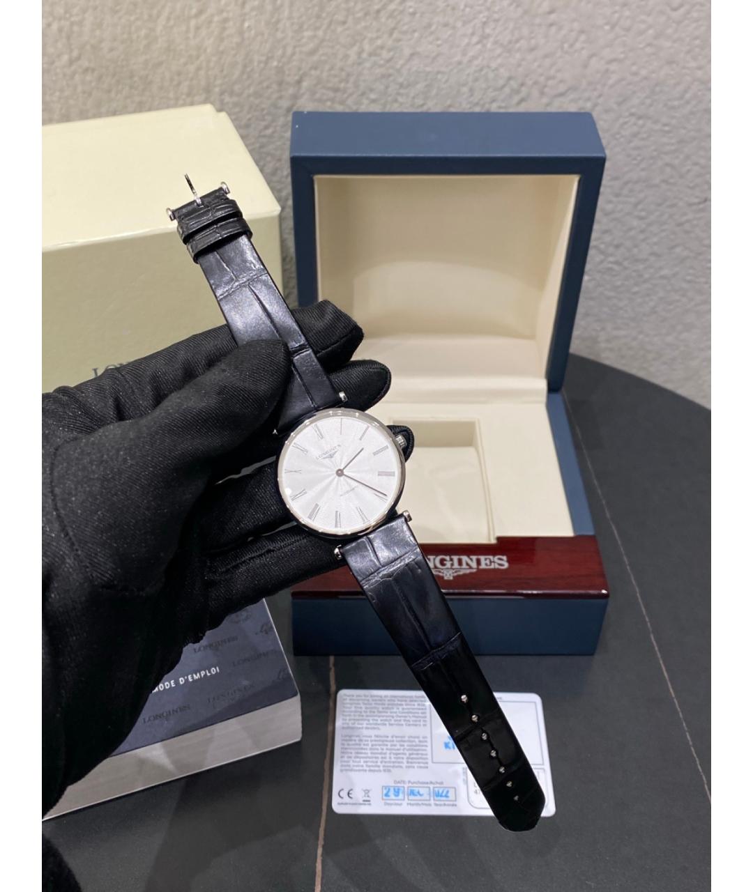 LONGINES Белые металлические часы, фото 5