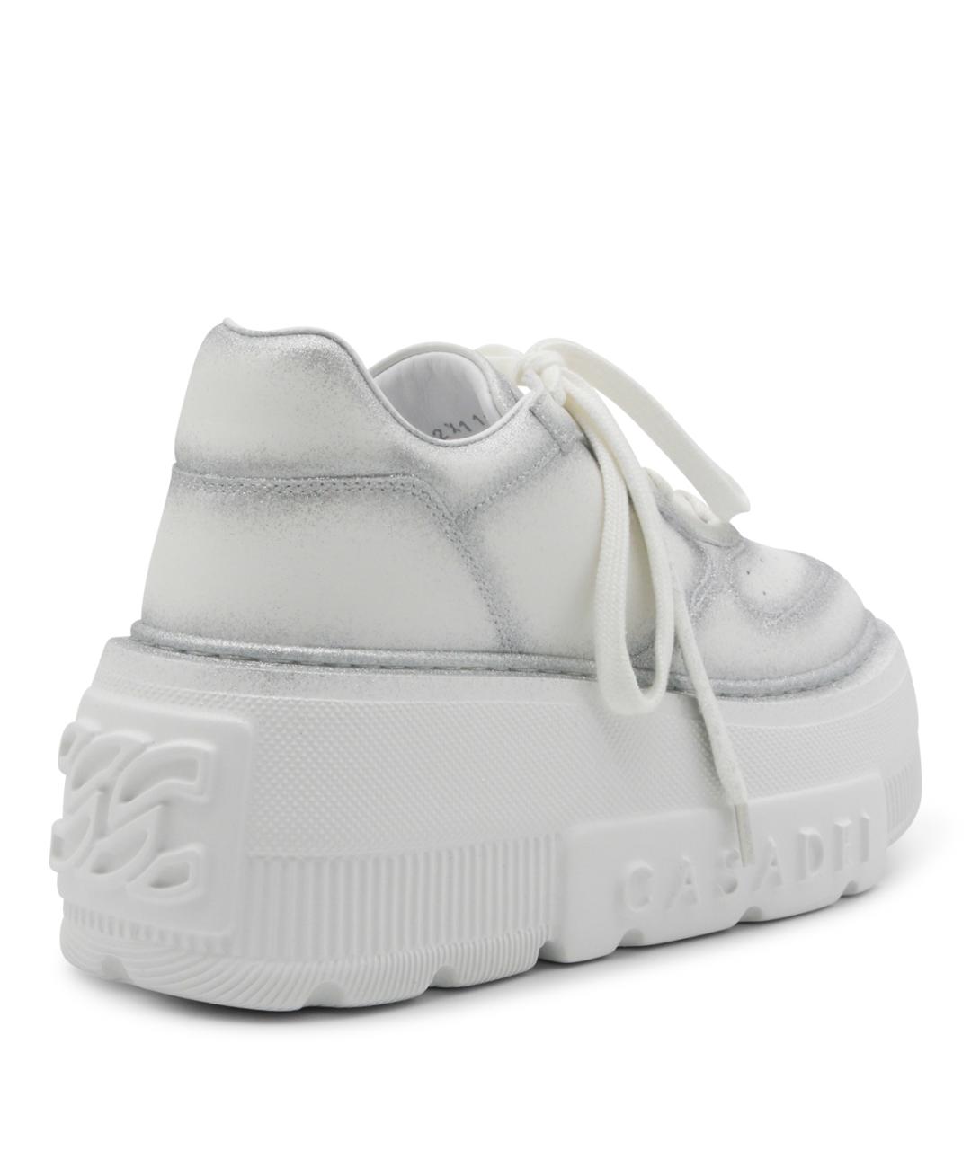 CASADEI Белые кожаные кеды, фото 3