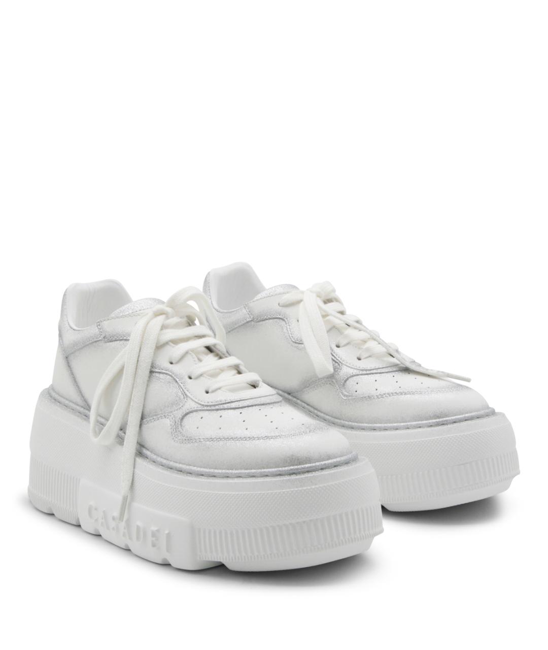 CASADEI Белые кожаные кеды, фото 2