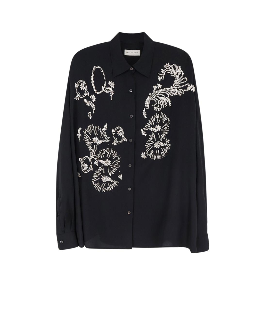 DRIES VAN NOTEN Черная полиэстеровая рубашка, фото 1