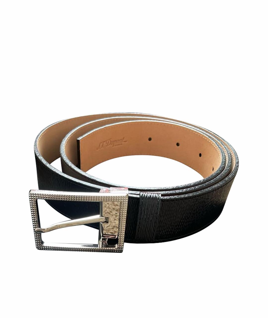 DUPONT Черный кожаный ремень, фото 1