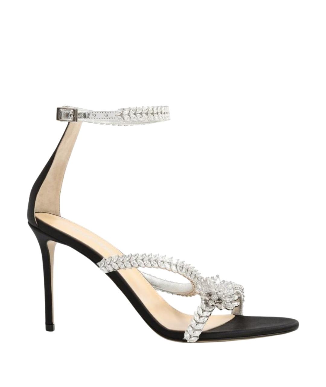 MACH&MACH Черные текстильные босоножки, фото 1