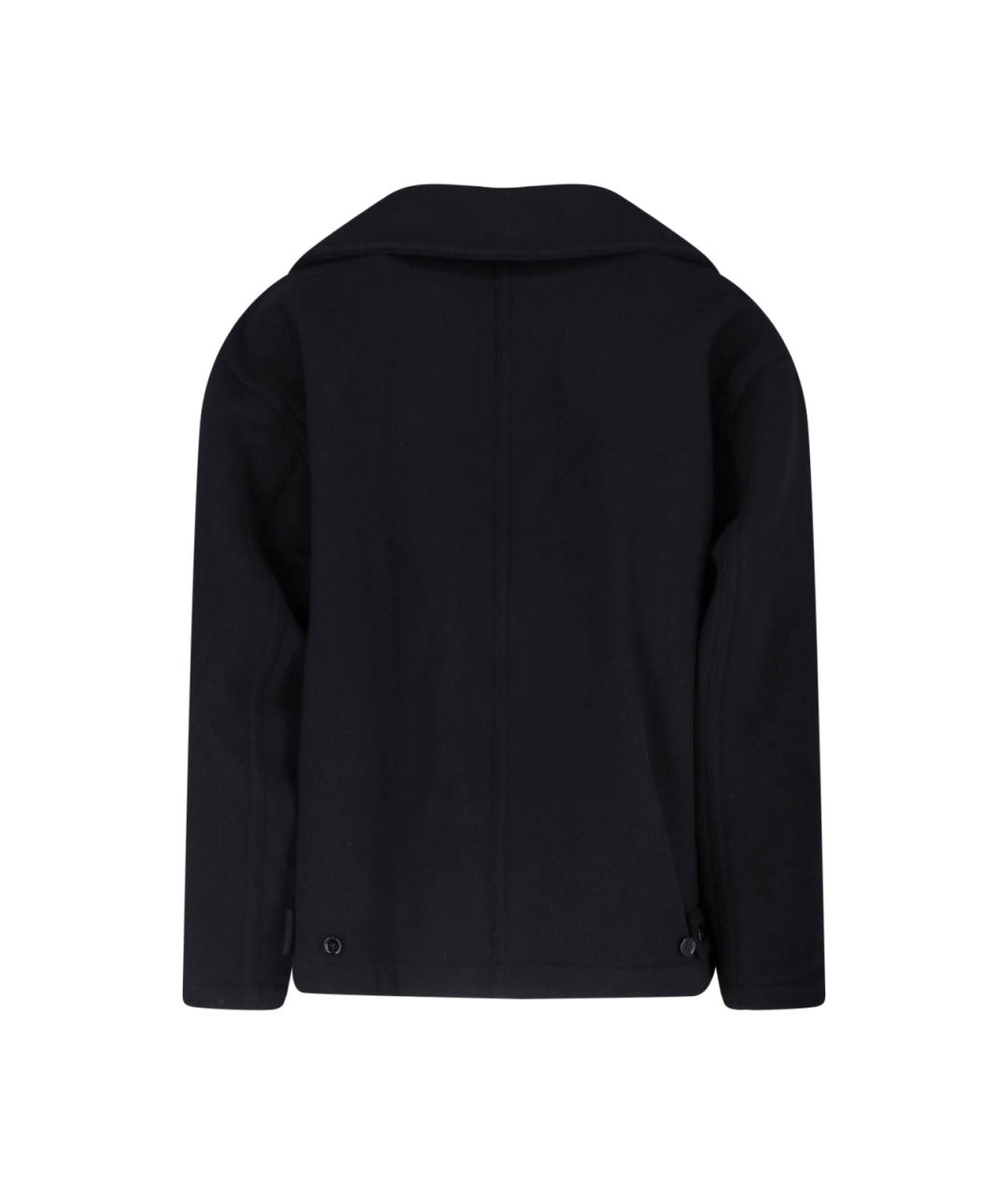 LEMAIRE Черное шерстяное пальто, фото 2