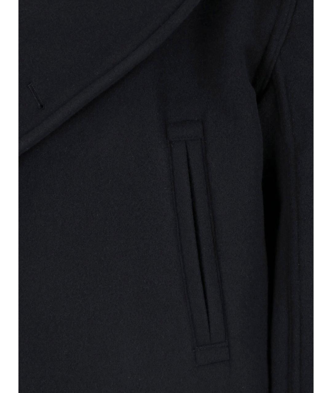 LEMAIRE Черное шерстяное пальто, фото 4