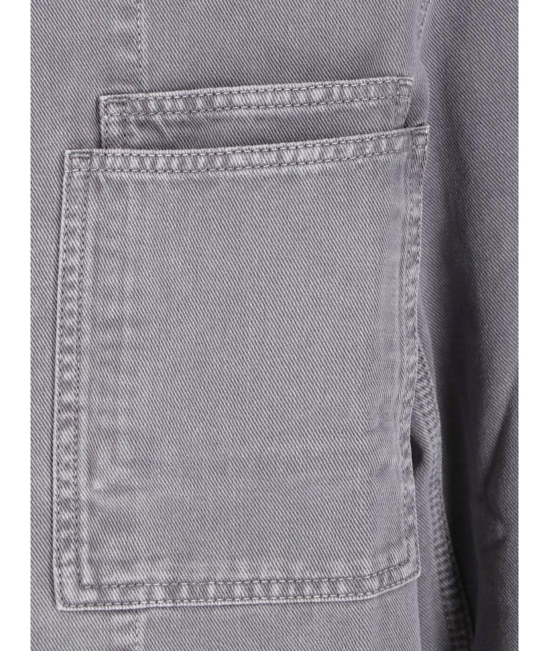 LEMAIRE Серая хлопковая кэжуал рубашка, фото 3