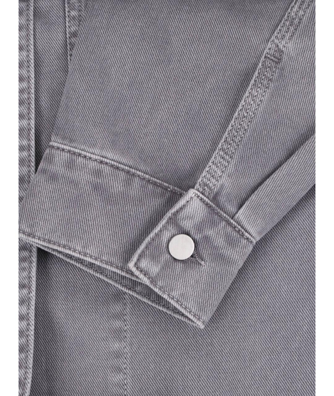 LEMAIRE Серая хлопковая кэжуал рубашка, фото 5