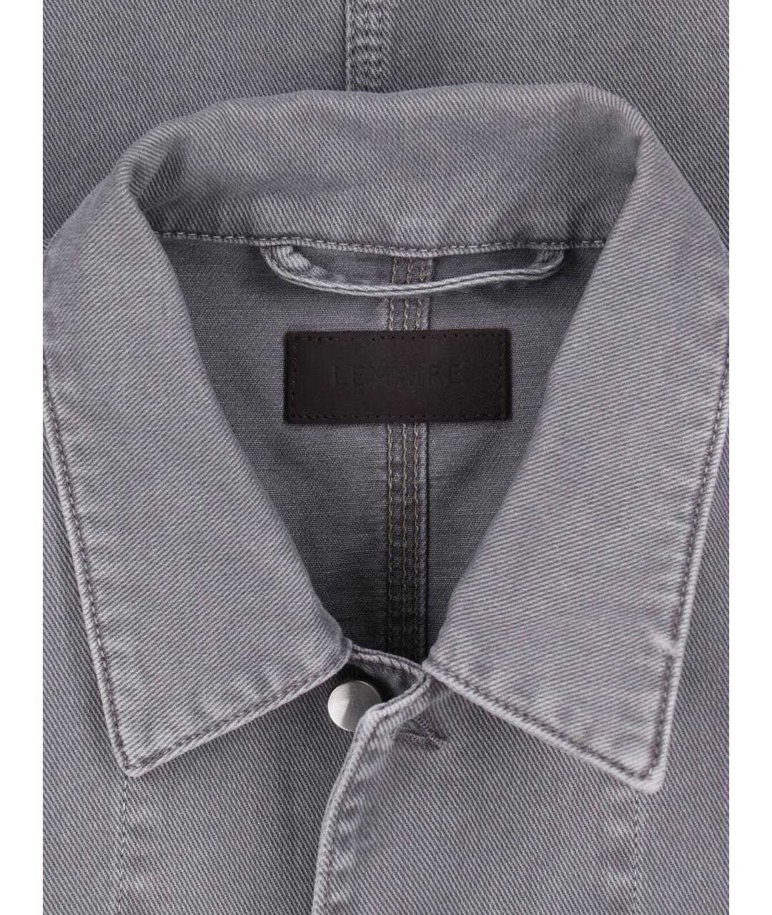LEMAIRE Серая хлопковая кэжуал рубашка, фото 4
