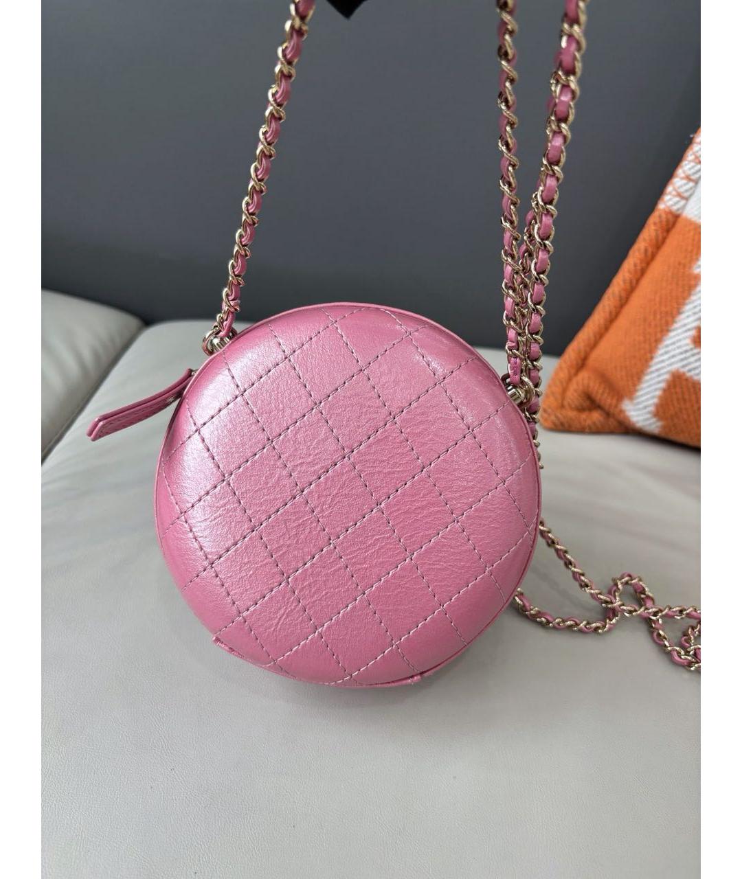 CHANEL Розовая кожаная сумка через плечо, фото 4