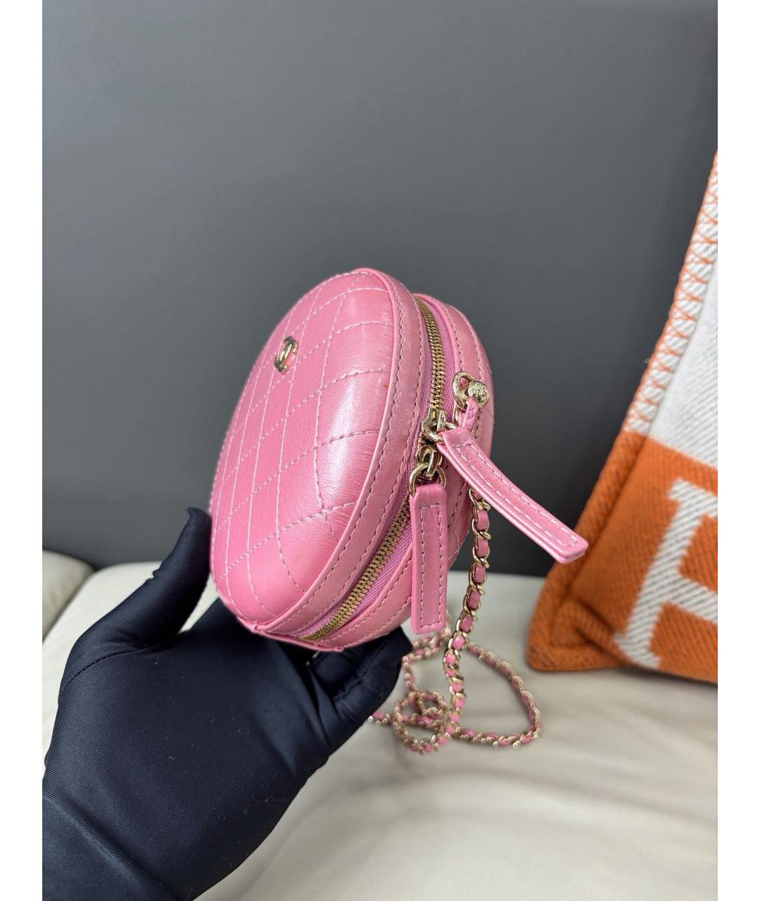 CHANEL Розовая кожаная сумка через плечо, фото 3