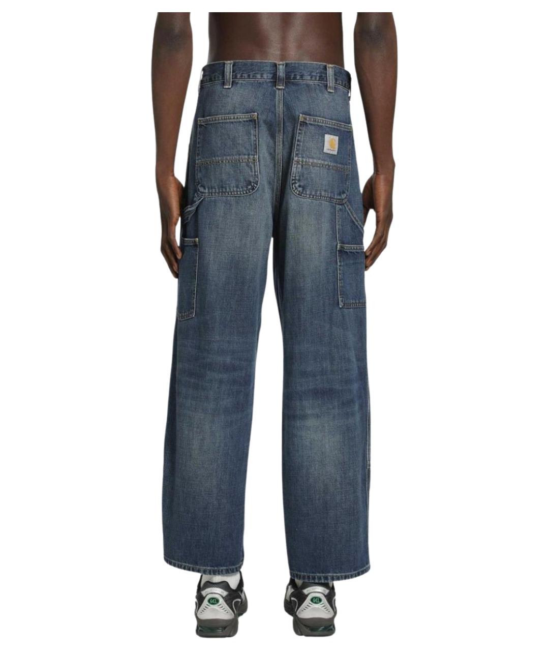 CARHARTT WIP Синие хлопковые прямые джинсы, фото 3