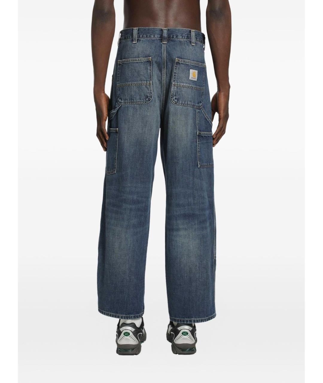 CARHARTT WIP Синие хлопковые прямые джинсы, фото 3
