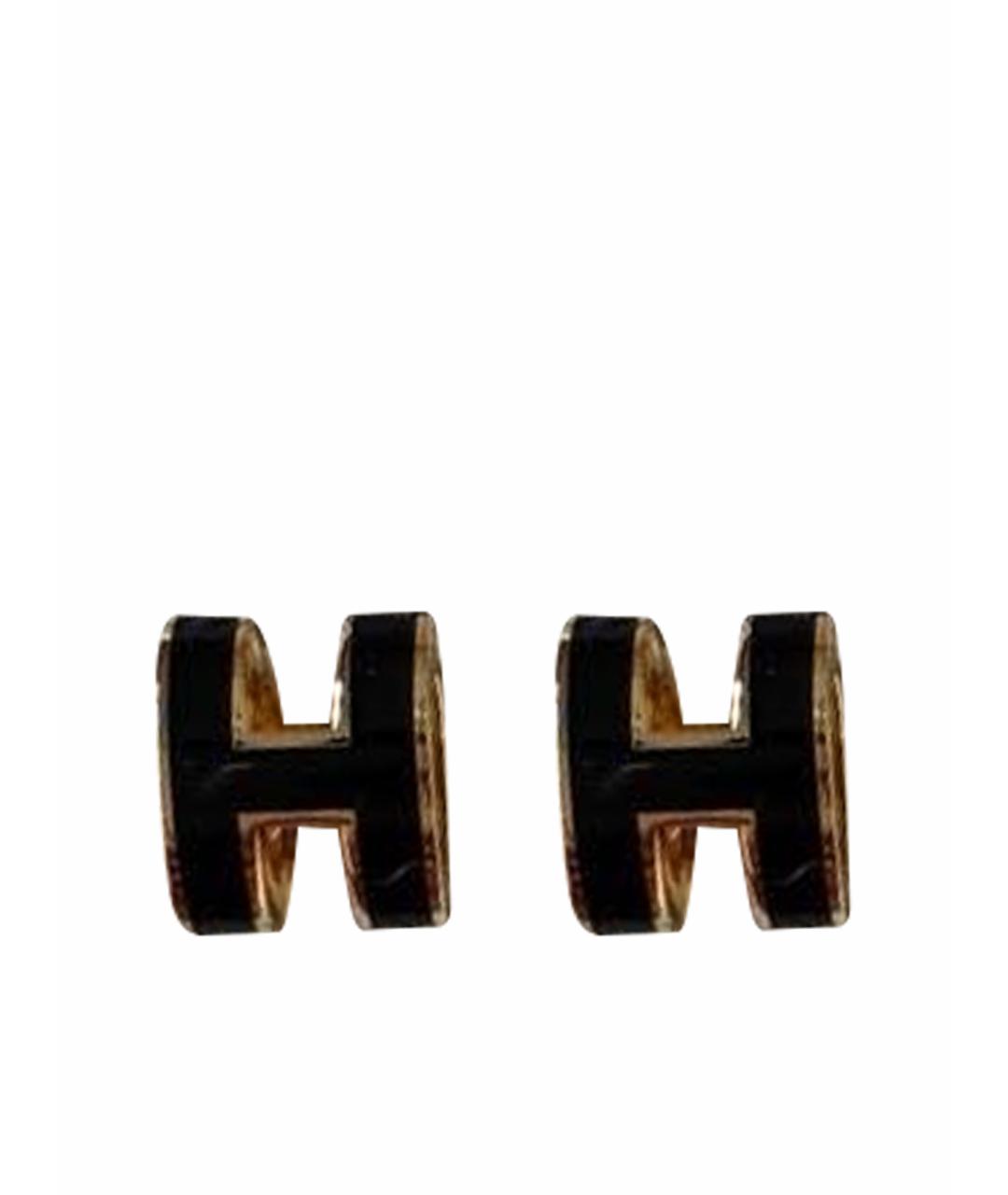 HERMES Золотые позолоченные серьги, фото 1