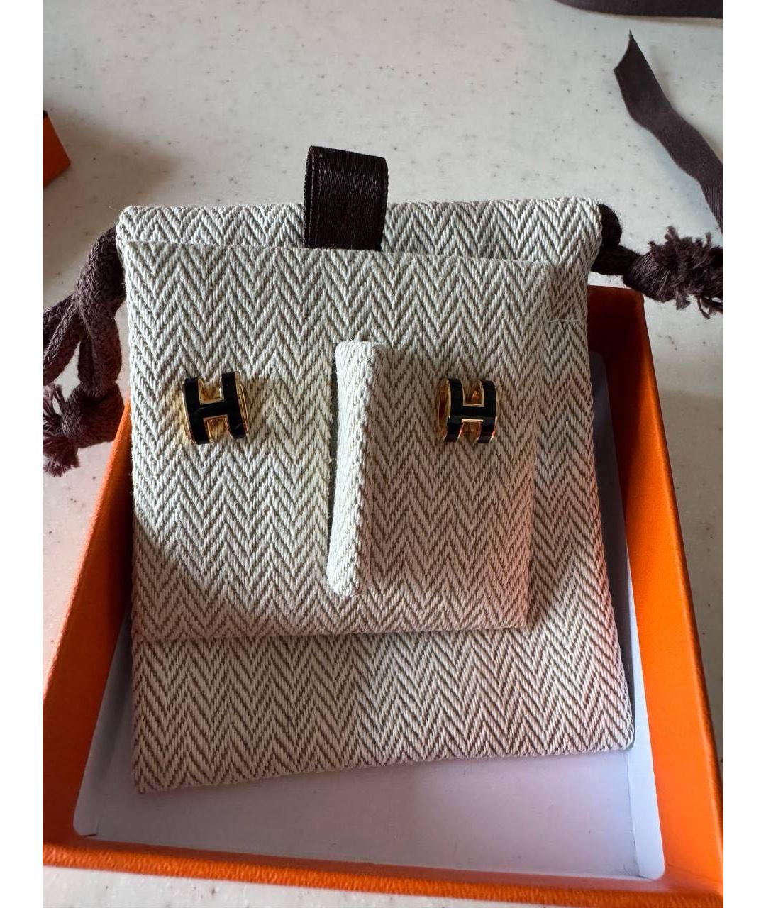 HERMES Золотые позолоченные серьги, фото 4