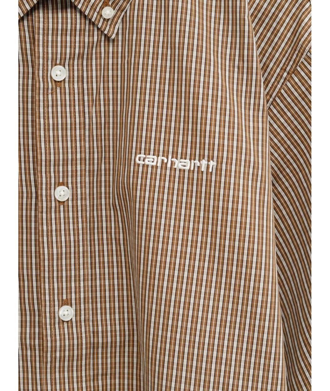 CARHARTT WIP Коричневая хлопковая кэжуал рубашка, фото 2