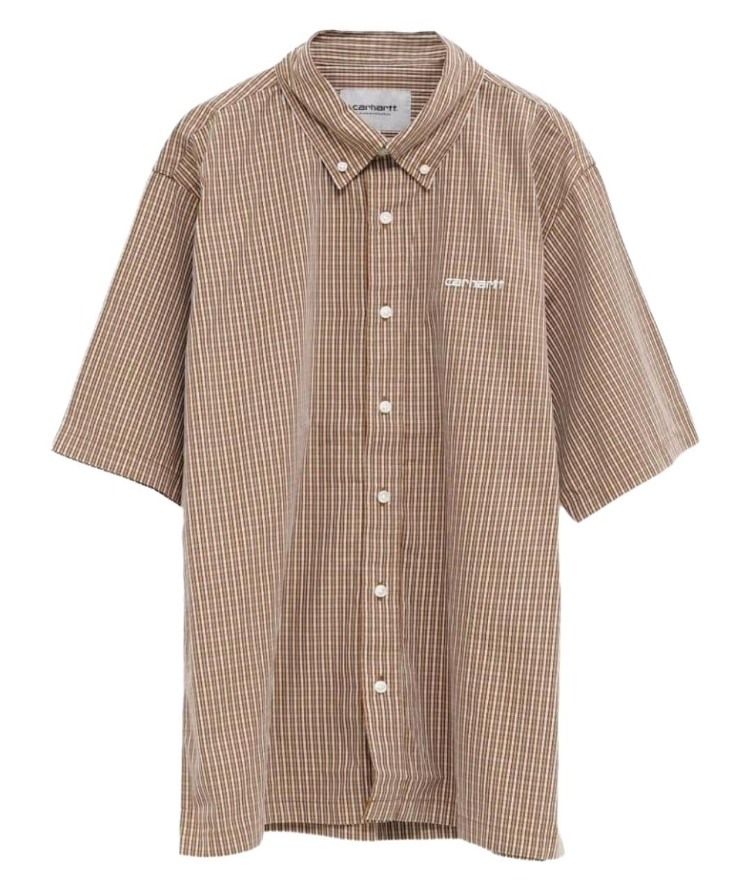 CARHARTT WIP Коричневая хлопковая кэжуал рубашка, фото 1