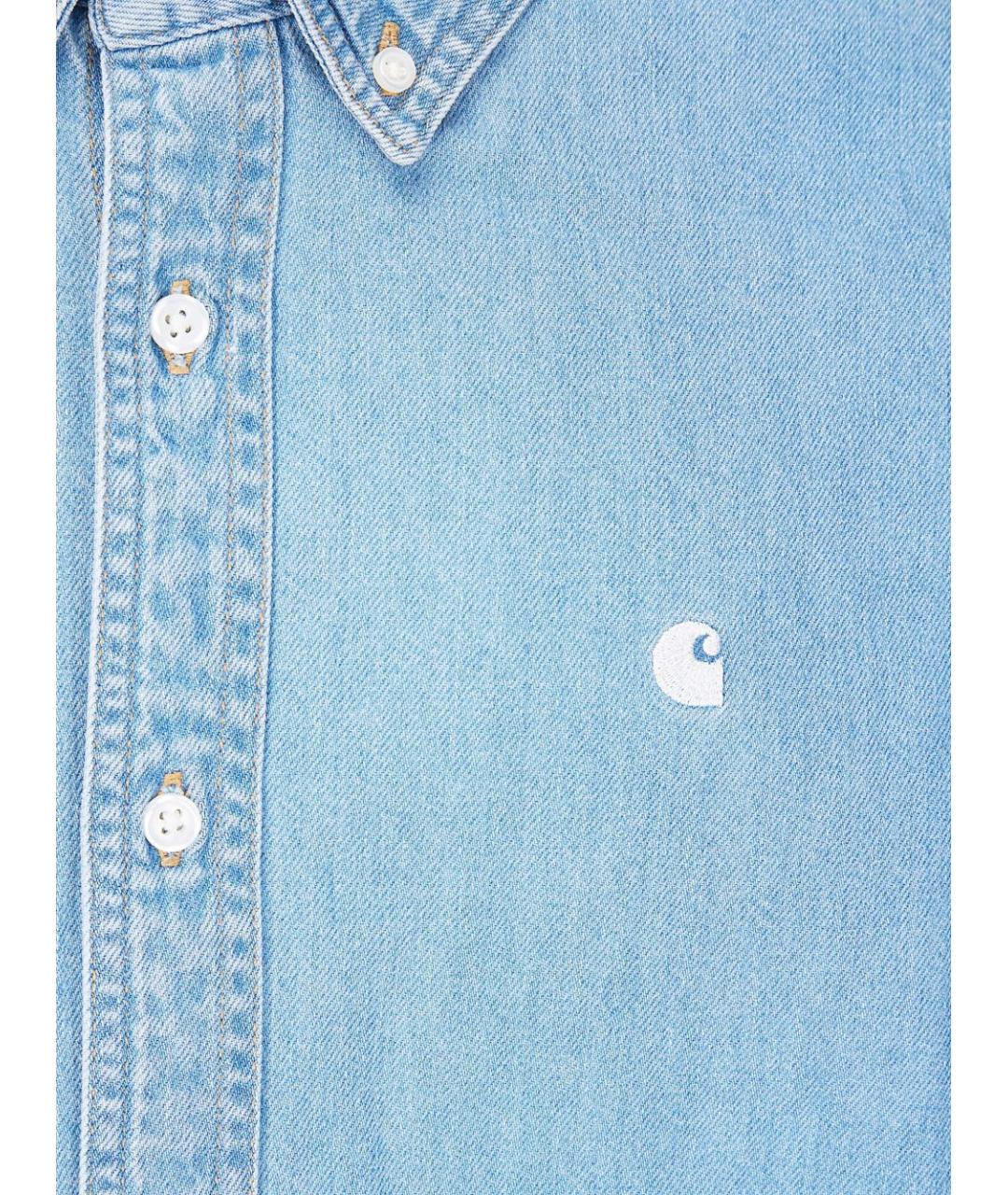 CARHARTT WIP Синяя хлопковая классическая рубашка, фото 2