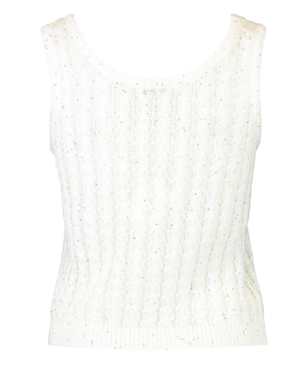 BRUNELLO CUCINELLI Белая льняная майка, фото 3