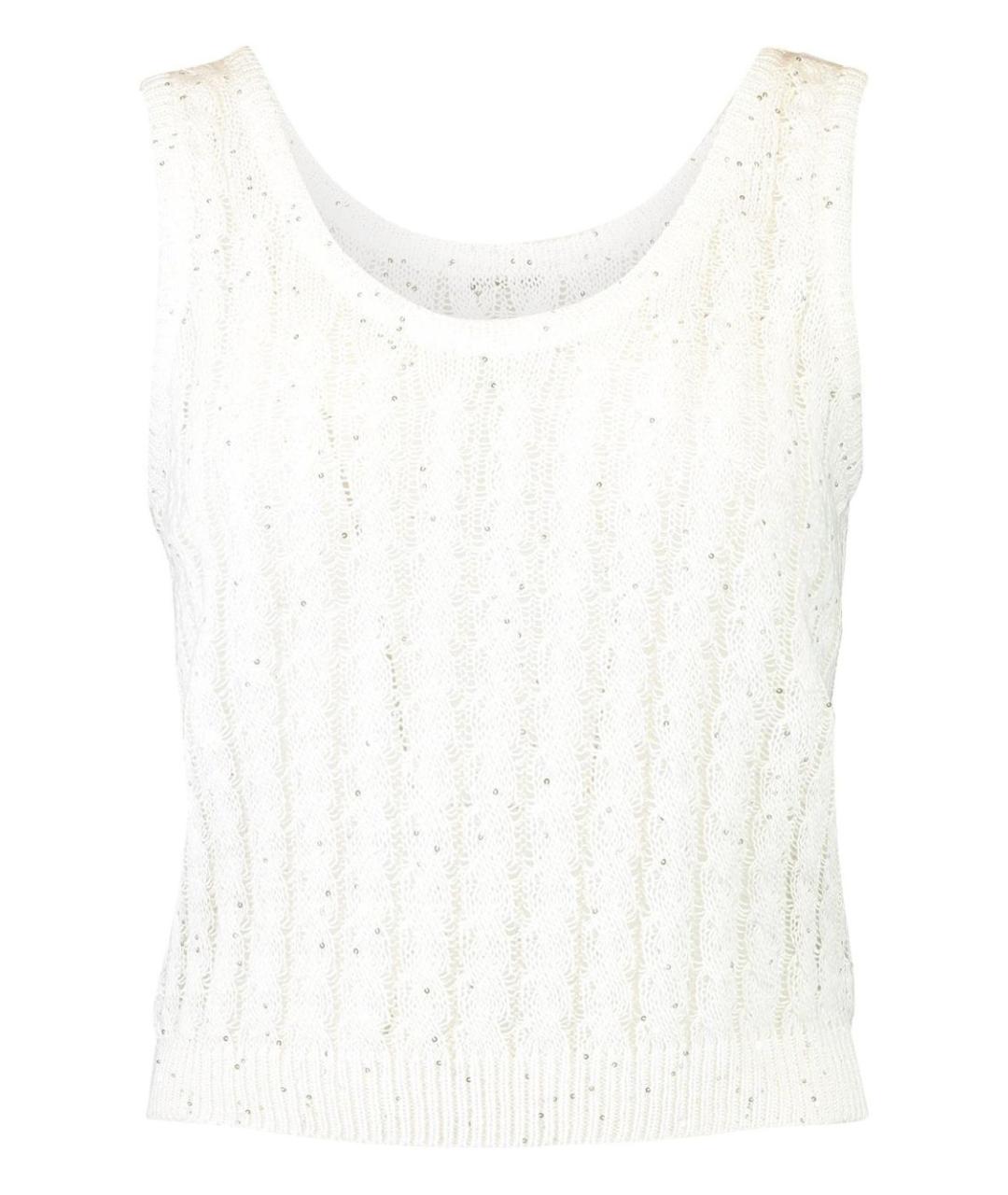 BRUNELLO CUCINELLI Белая льняная майка, фото 1