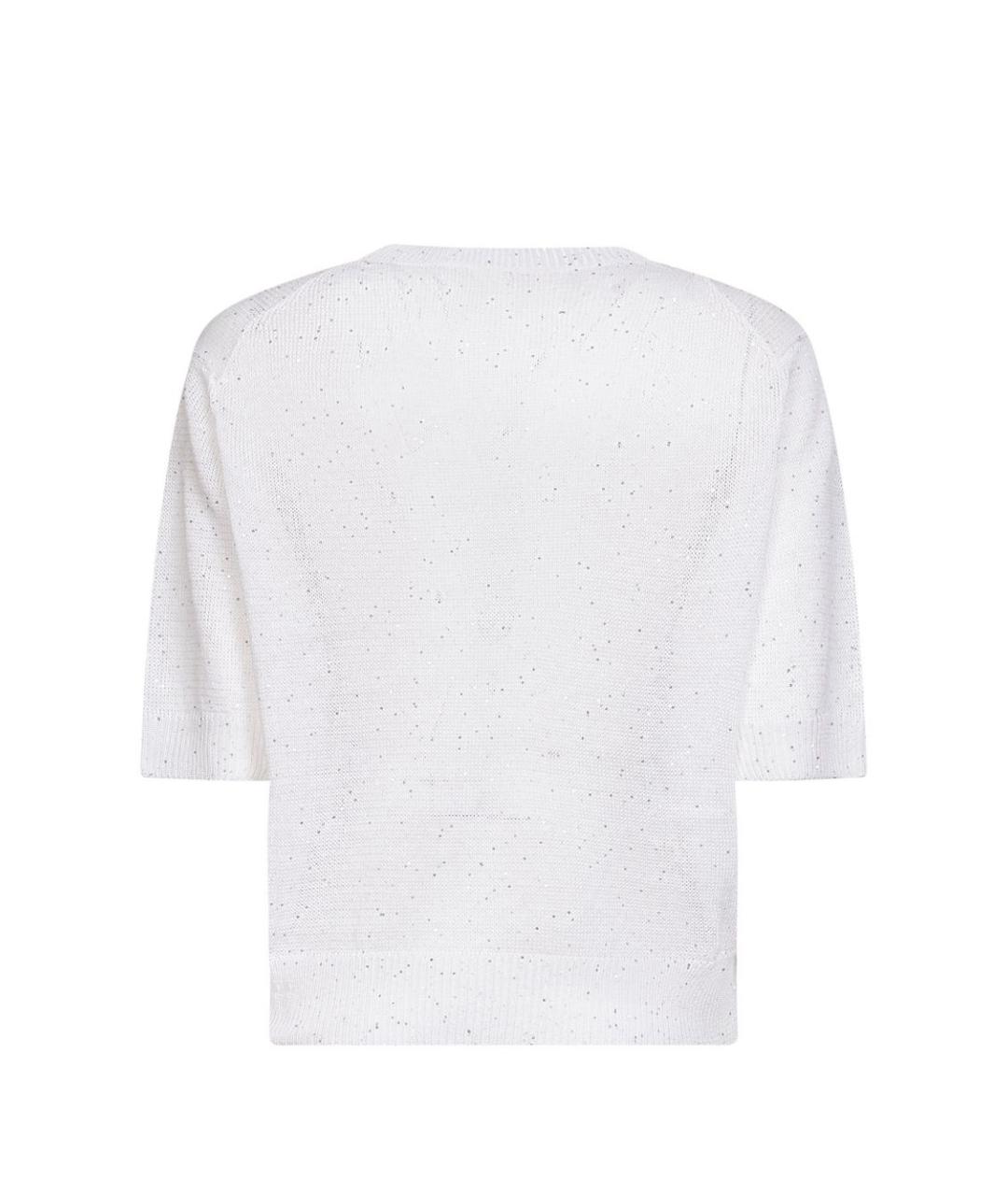 BRUNELLO CUCINELLI Белая льняная футболка, фото 2