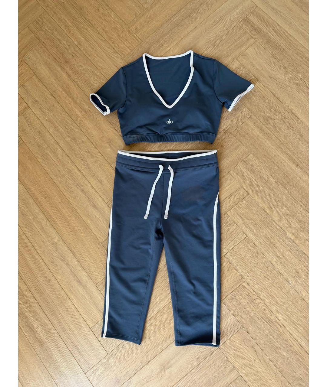 ALO YOGA Голубой полиэстеровый спортивные костюмы, фото 4