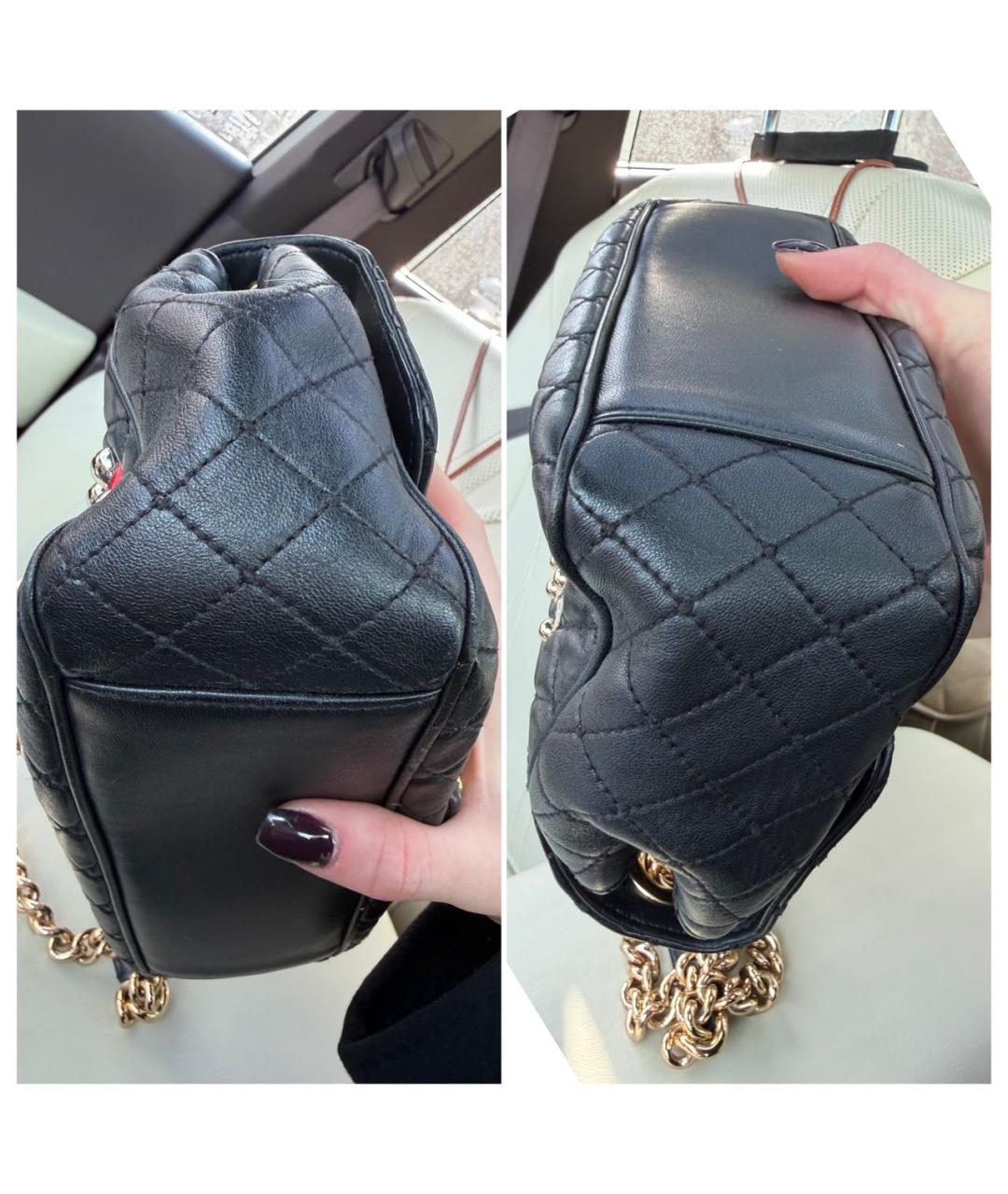 DOLCE&GABBANA Черная кожаная сумка через плечо, фото 7