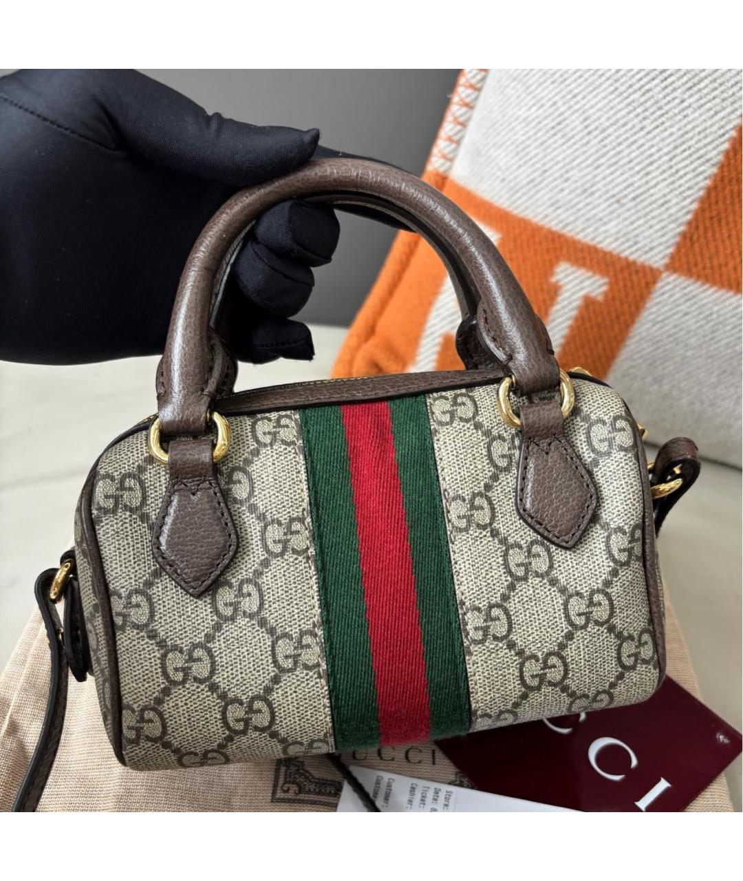 GUCCI Коричневая сумка тоут, фото 3