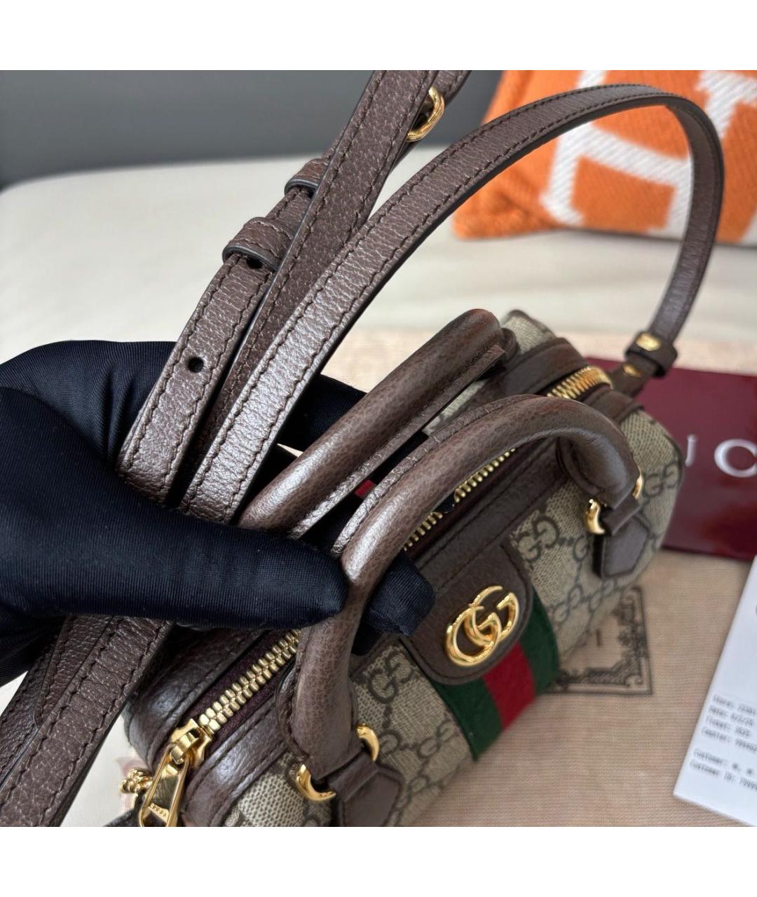 GUCCI Коричневая сумка тоут, фото 5