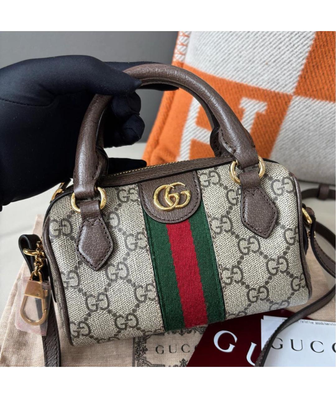GUCCI Коричневая сумка тоут, фото 7