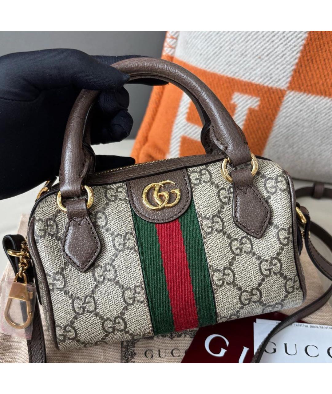 GUCCI Коричневая сумка тоут, фото 2