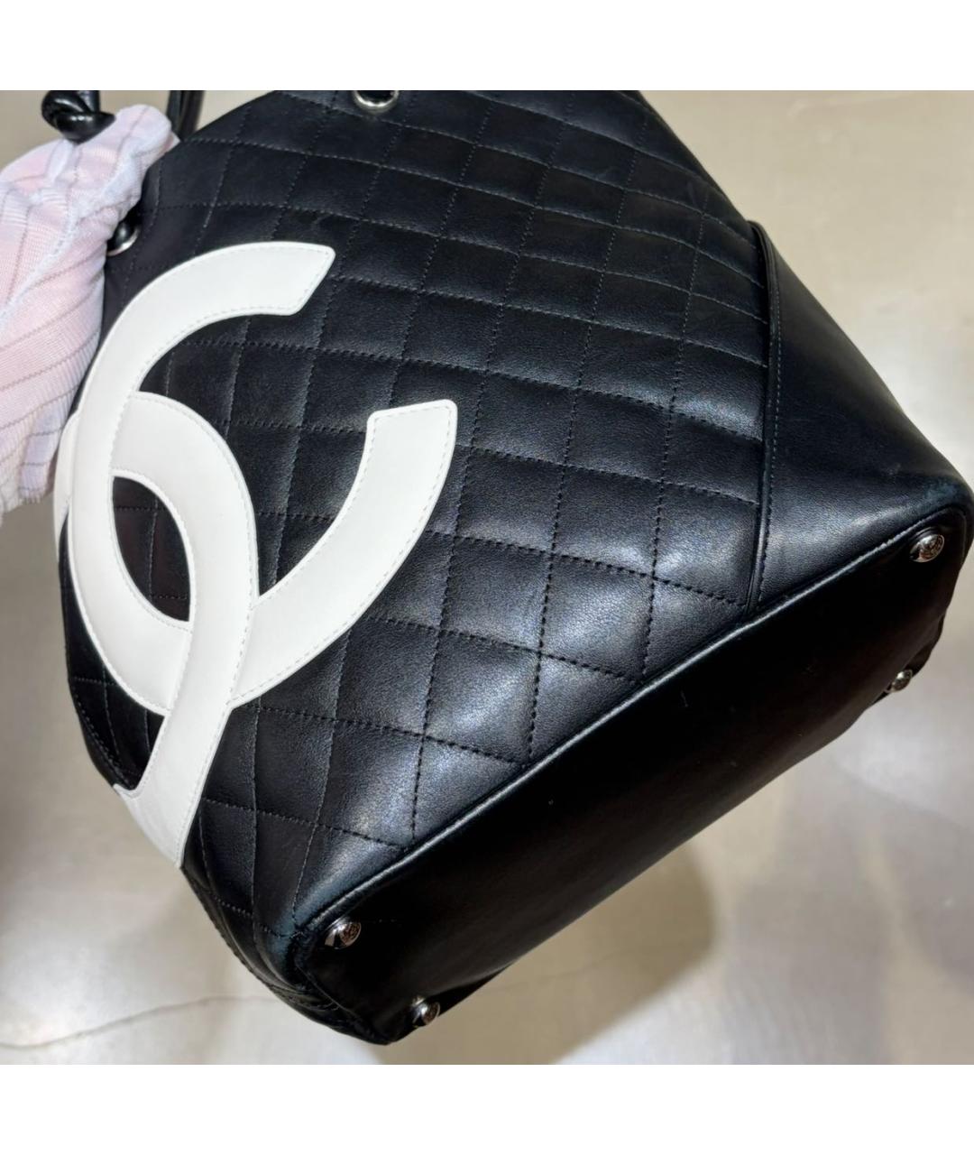 CHANEL Черная кожаная сумка тоут, фото 3