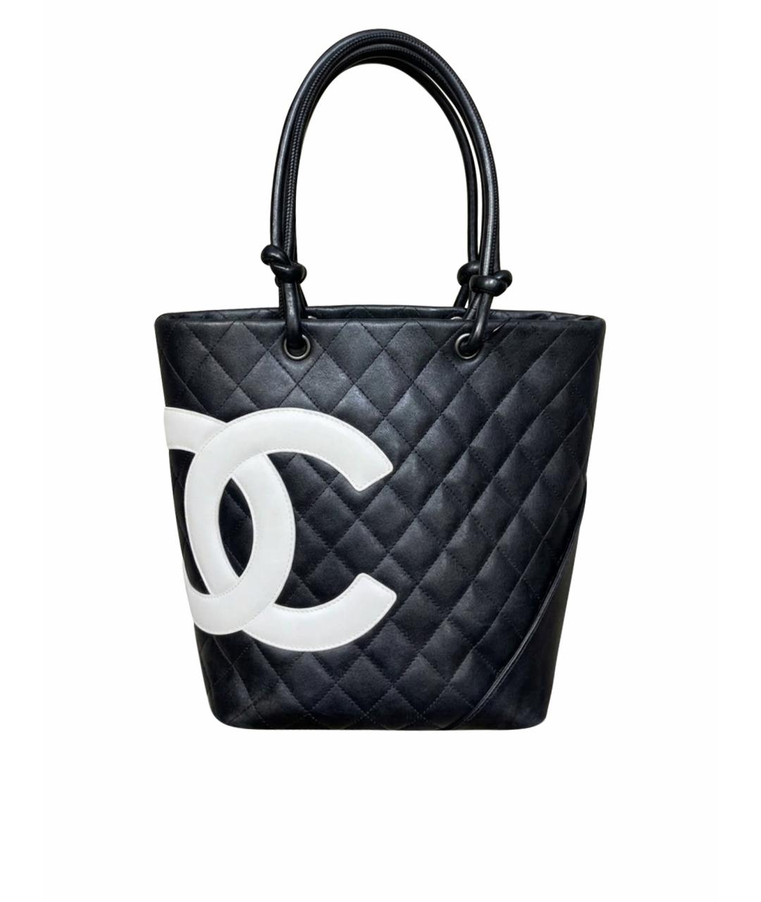 CHANEL Черная кожаная сумка тоут, фото 1