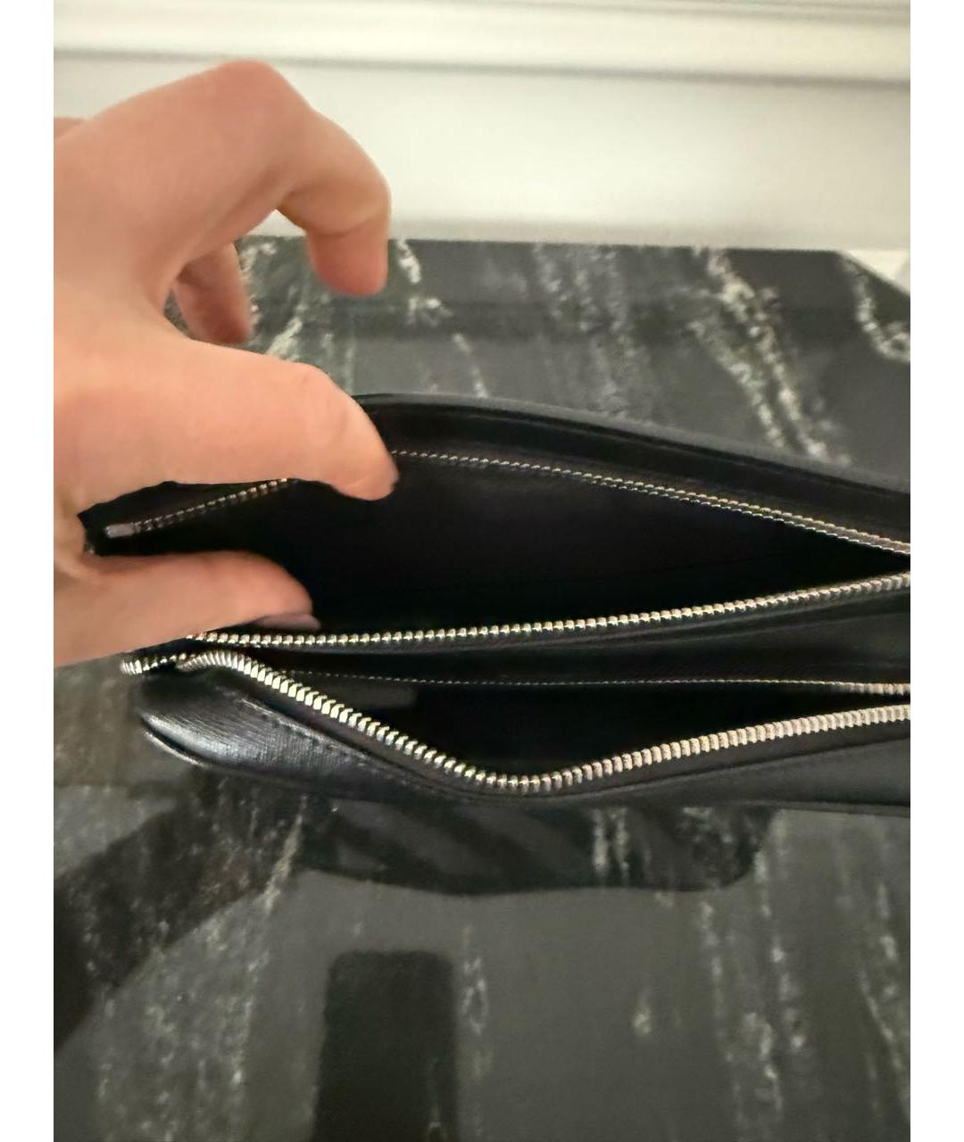 OFF-WHITE Черная кожаная сумка через плечо, фото 5