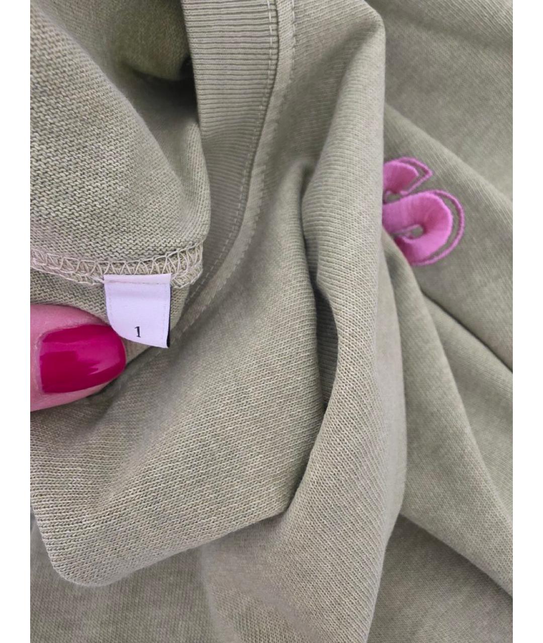 SANDRO Зеленая хлопковая футболка, фото 6