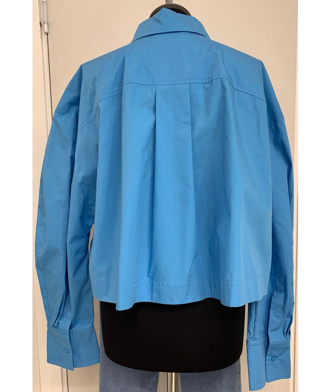 THE ATTICO Голубая хлопковая рубашка, фото 4