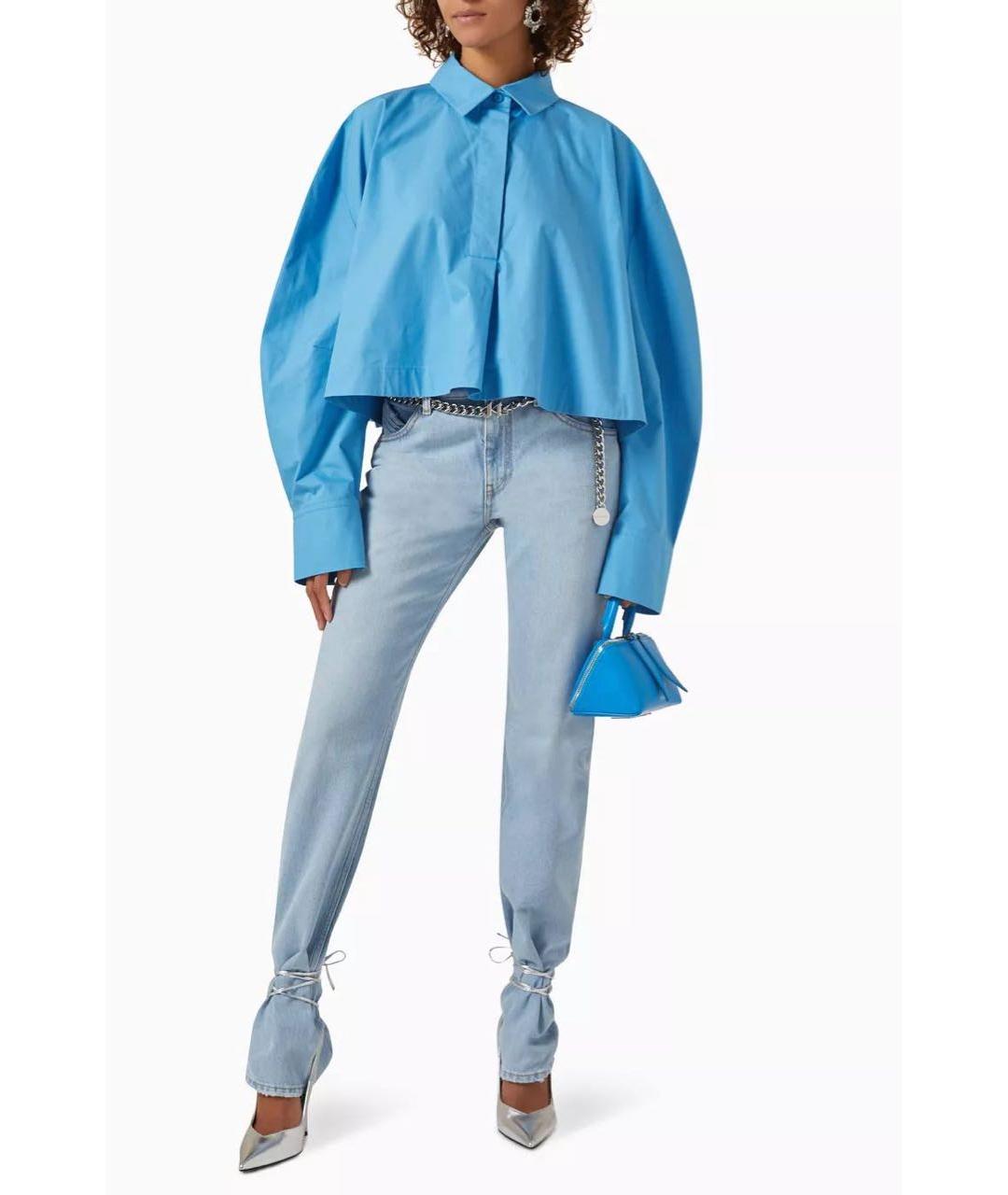 THE ATTICO Голубая хлопковая рубашка, фото 7