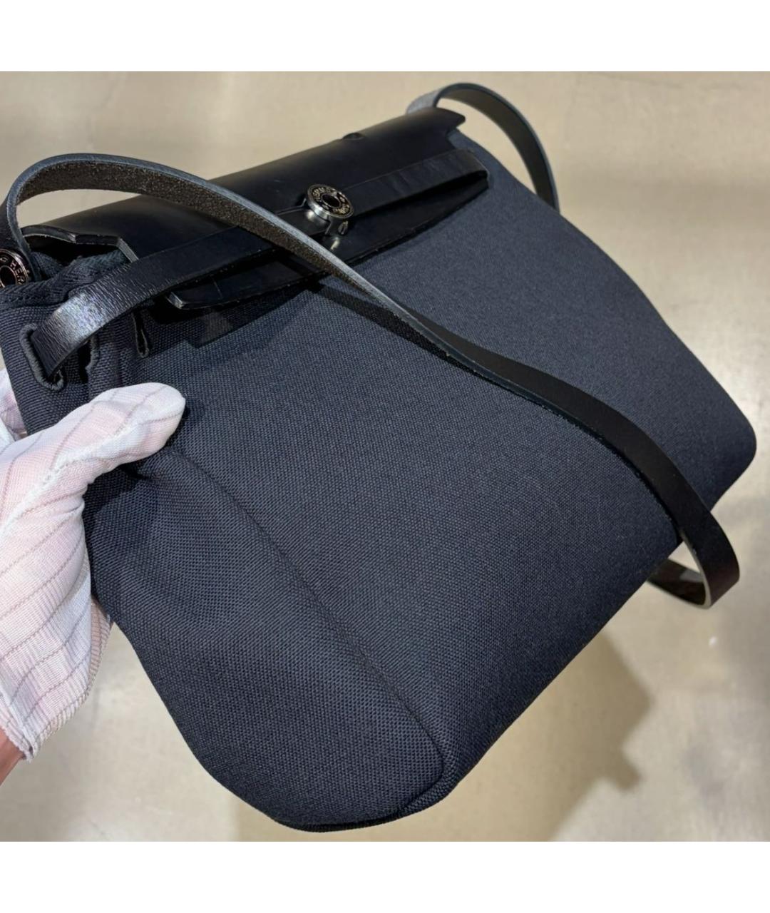 HERMES Черная тканевая сумка через плечо, фото 2