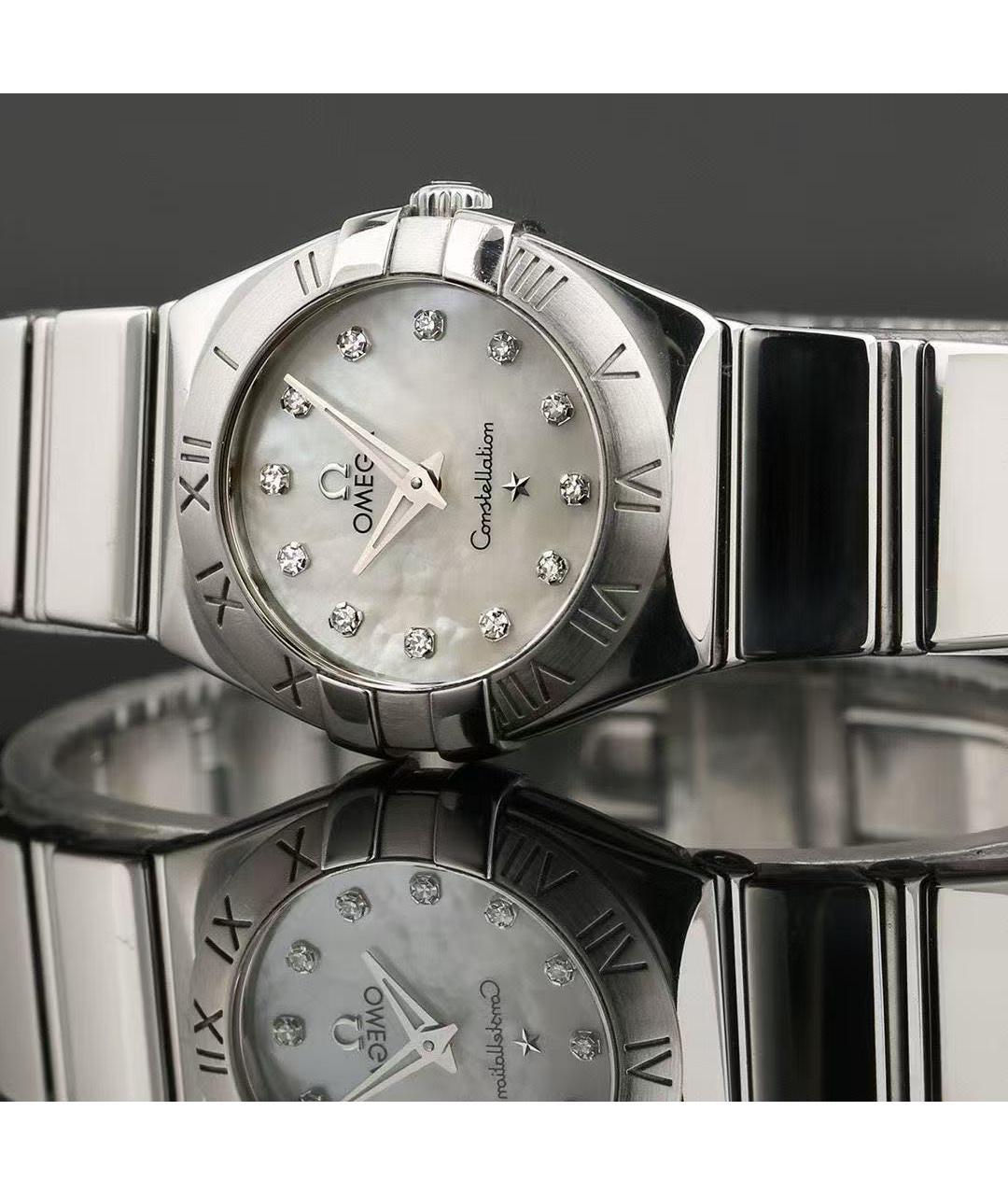 OMEGA Серебряные часы, фото 5