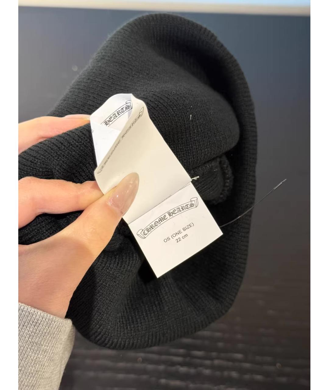 CHROME HEARTS Черная шапка, фото 2