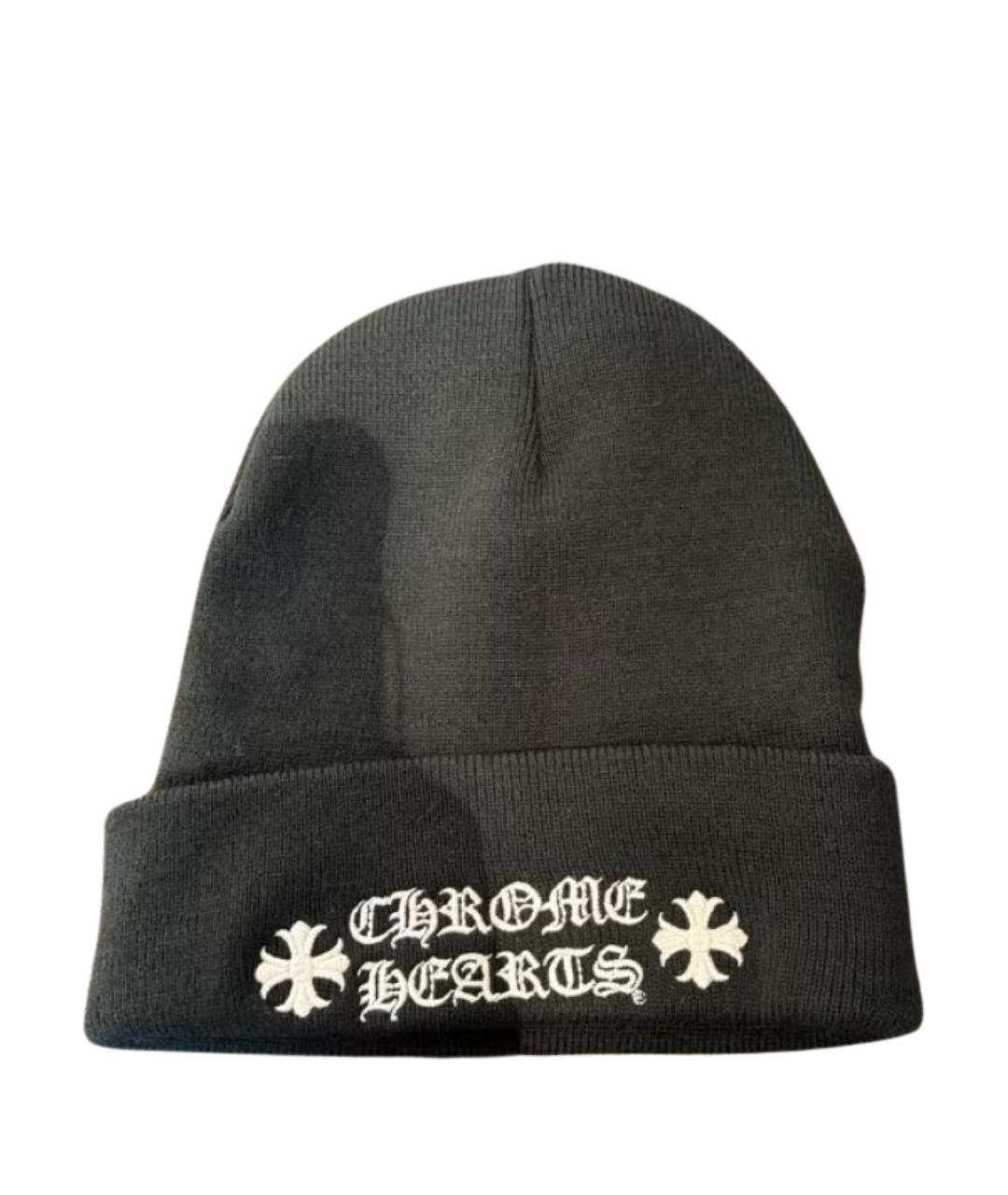 CHROME HEARTS Черная шапка, фото 1