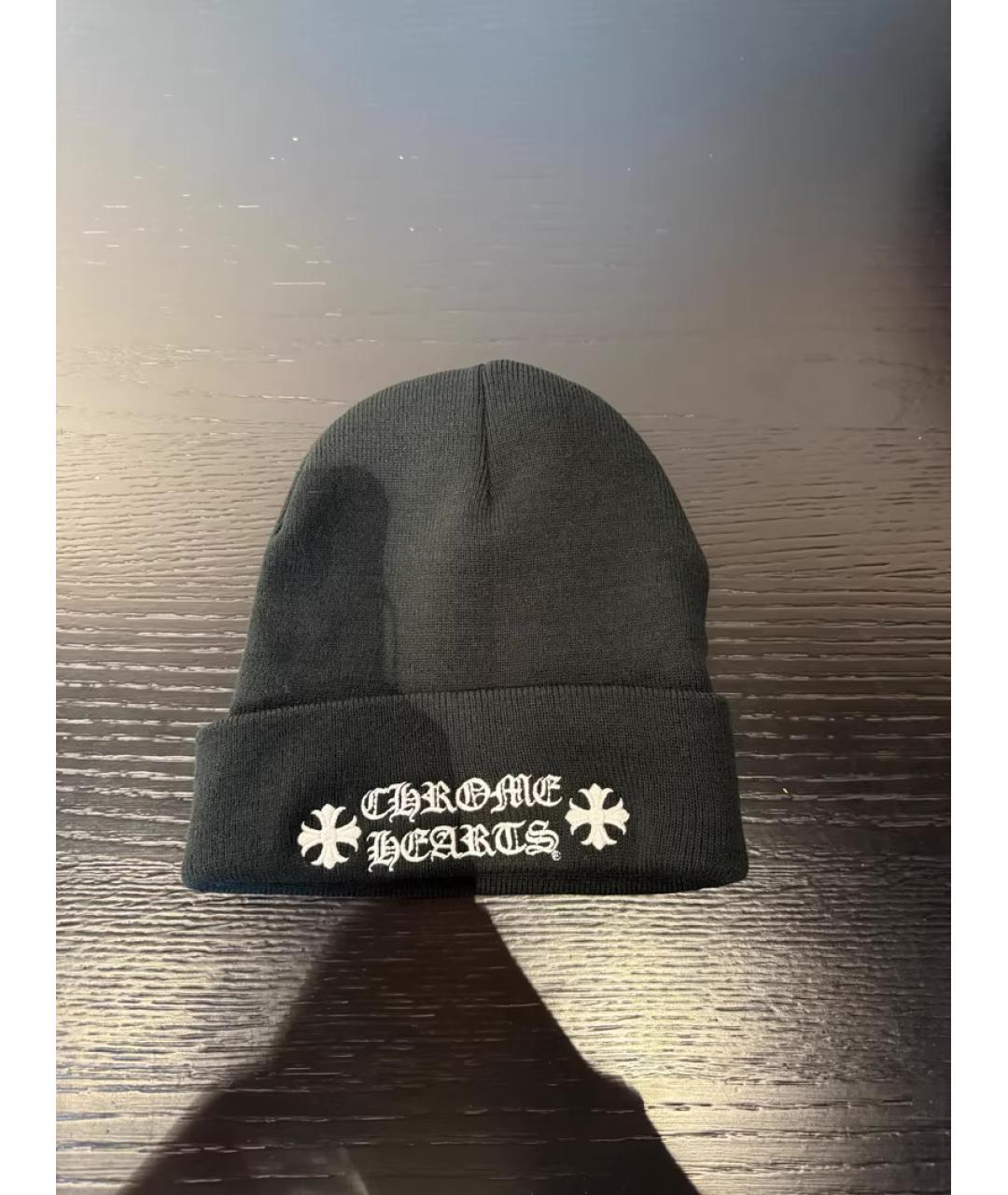 CHROME HEARTS Черная шапка, фото 4