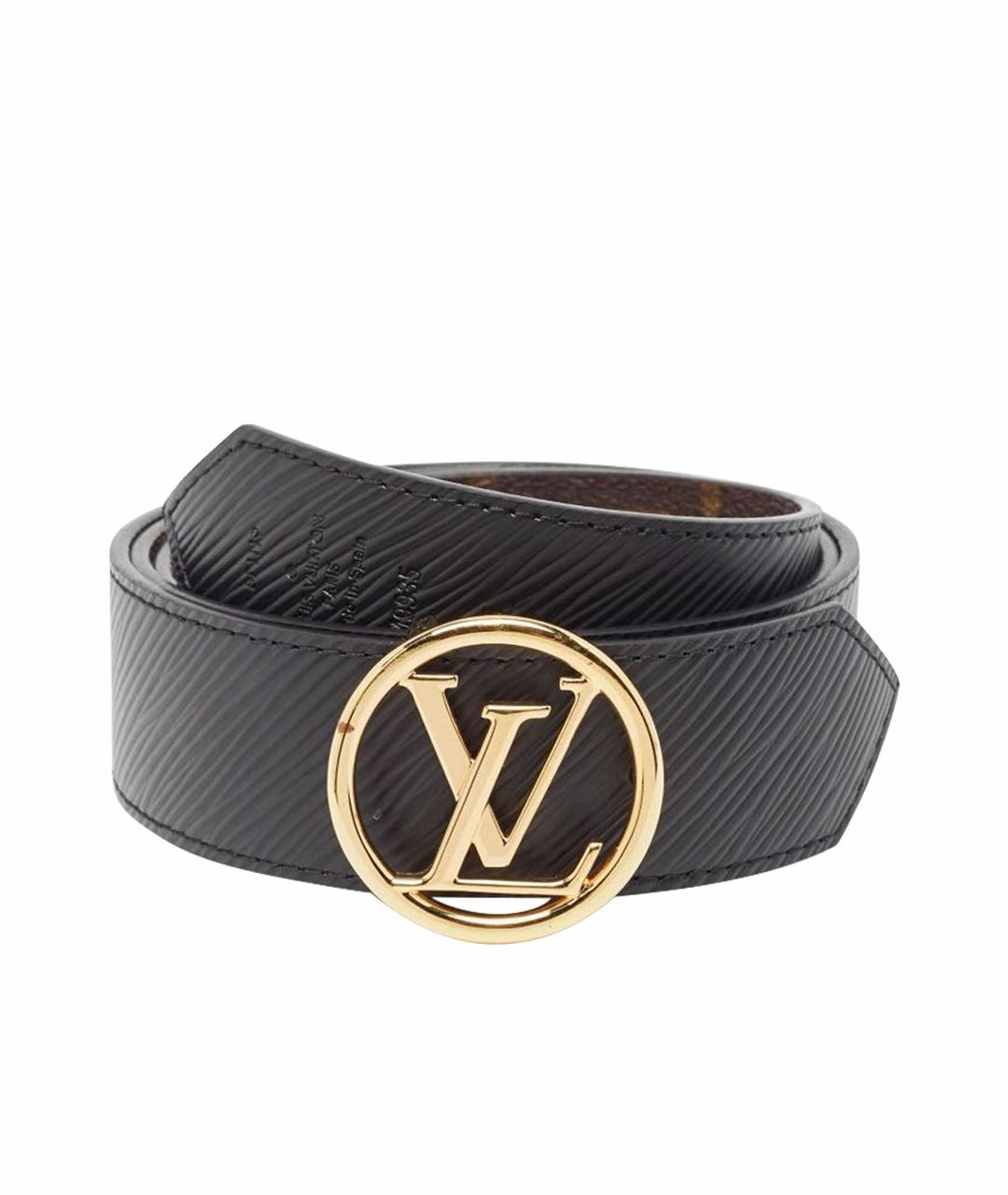 LOUIS VUITTON Черный ремень из искусственной кожи, фото 1