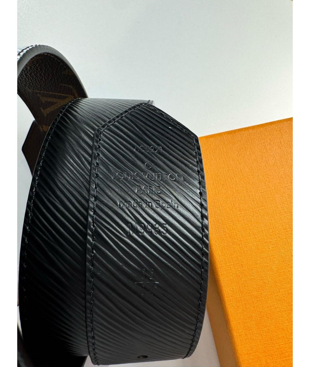 LOUIS VUITTON Черный ремень из искусственной кожи, фото 5