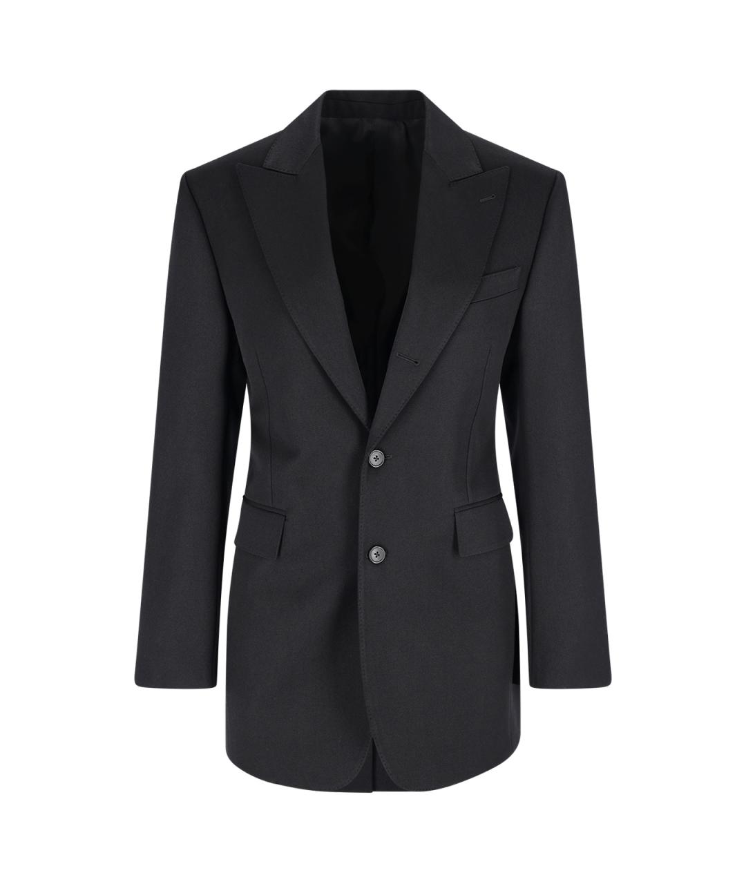 CELINE Черный шерстяной жакет/пиджак, фото 1