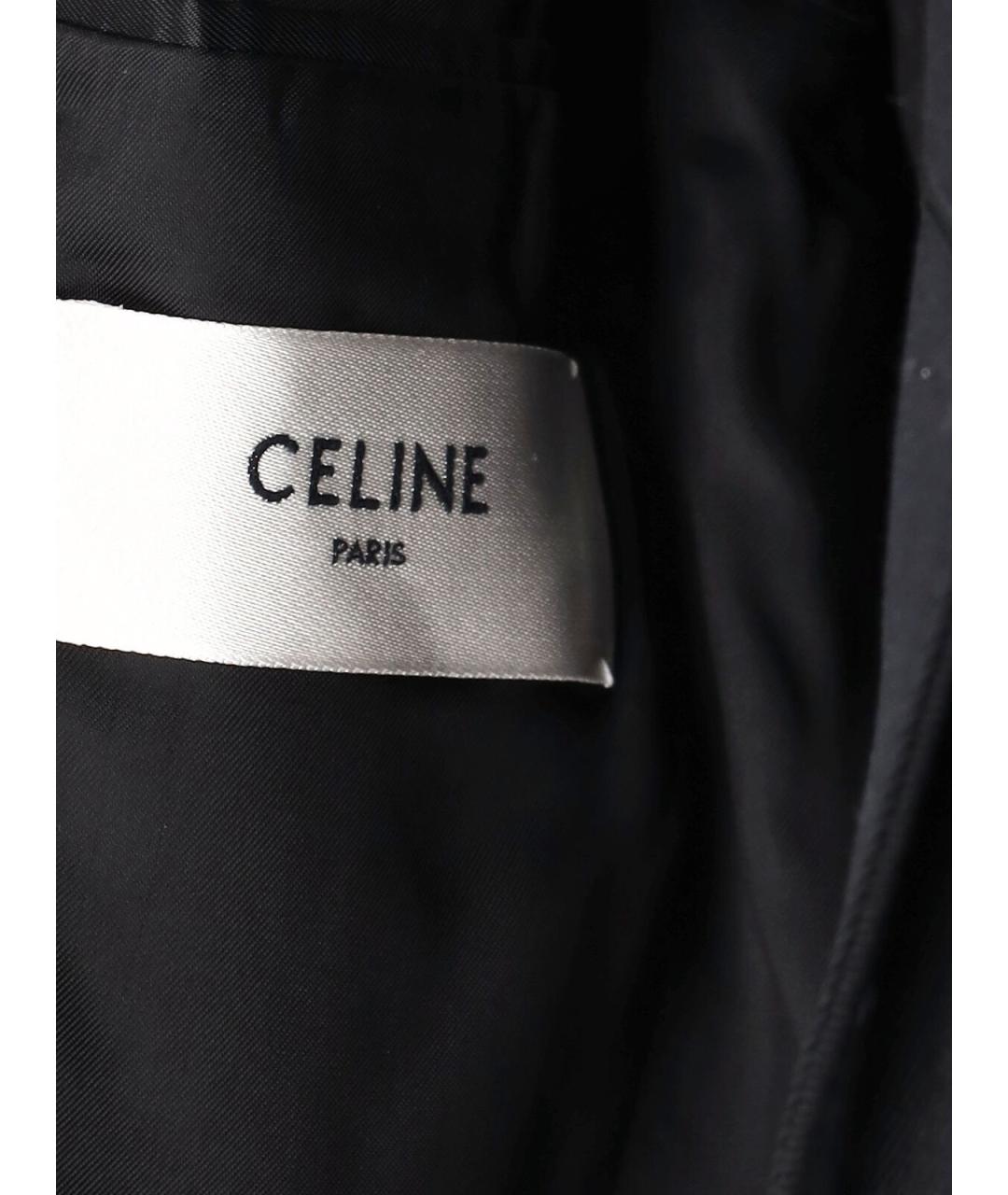 CELINE Черный шерстяной жакет/пиджак, фото 5