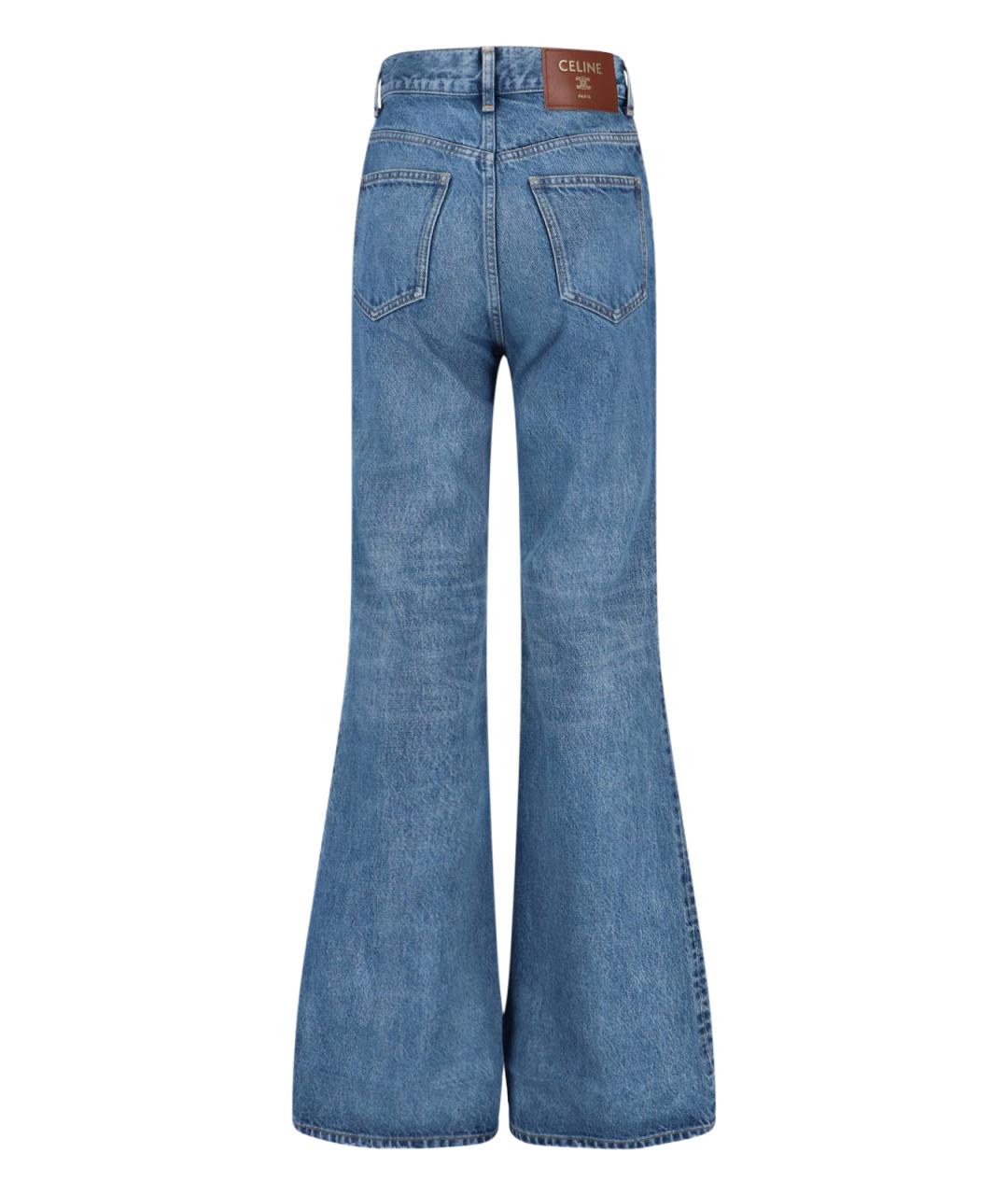 CELINE Синие хлопковые джинсы клеш, фото 2