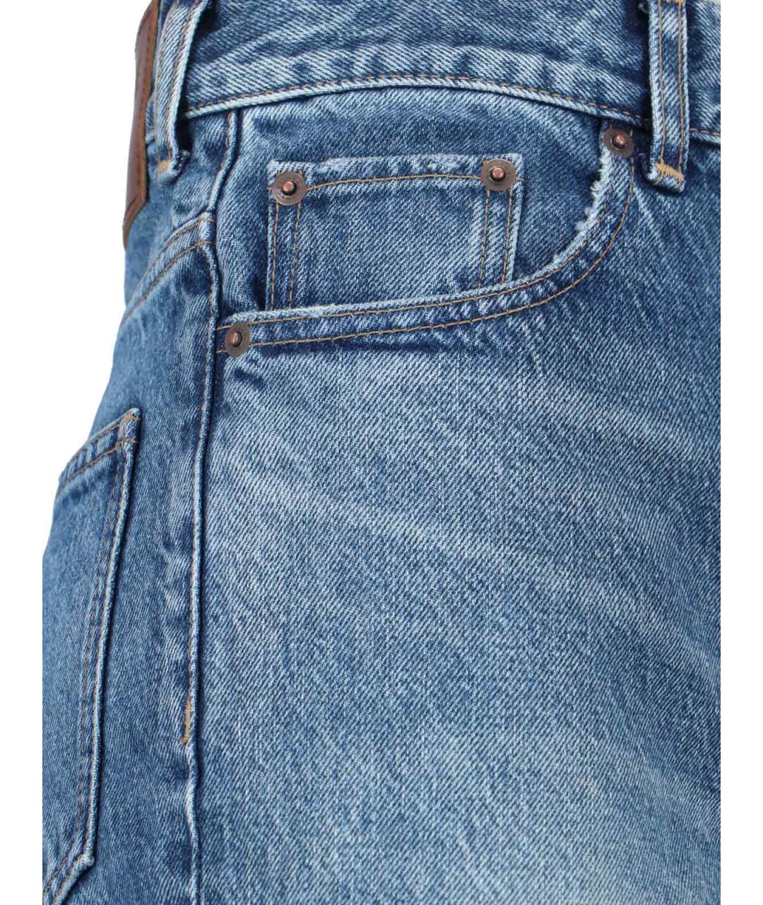 CELINE Синие хлопковые джинсы клеш, фото 4