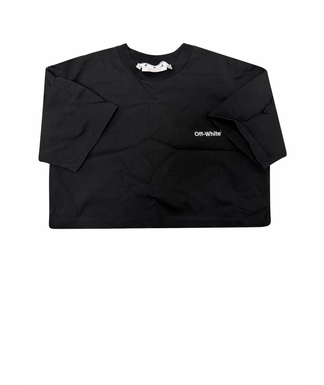 OFF-WHITE Черная хлопковая футболка, фото 1